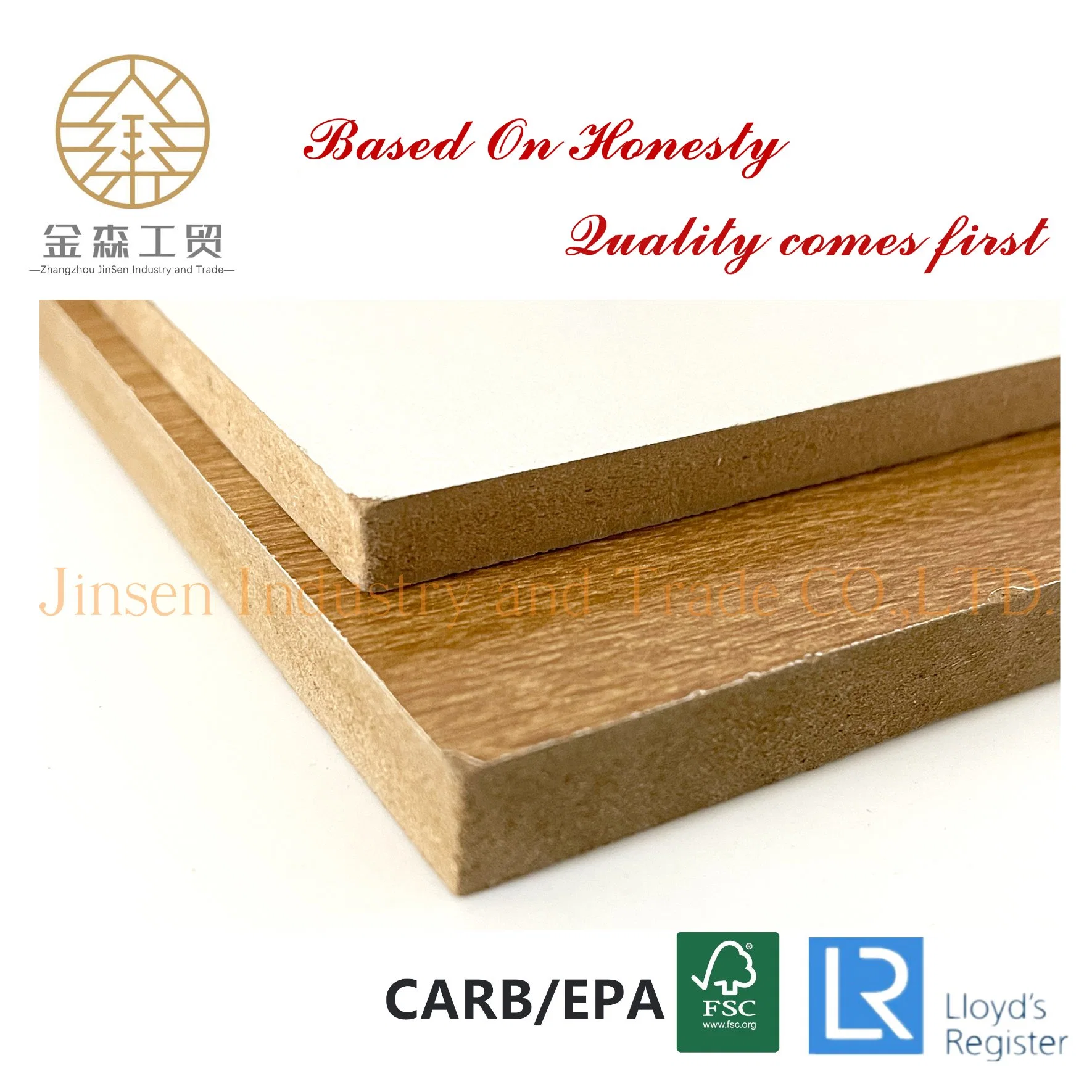 Both Sided Melamine Veneer MDF for Furniture Decoration Wall Panel Construction