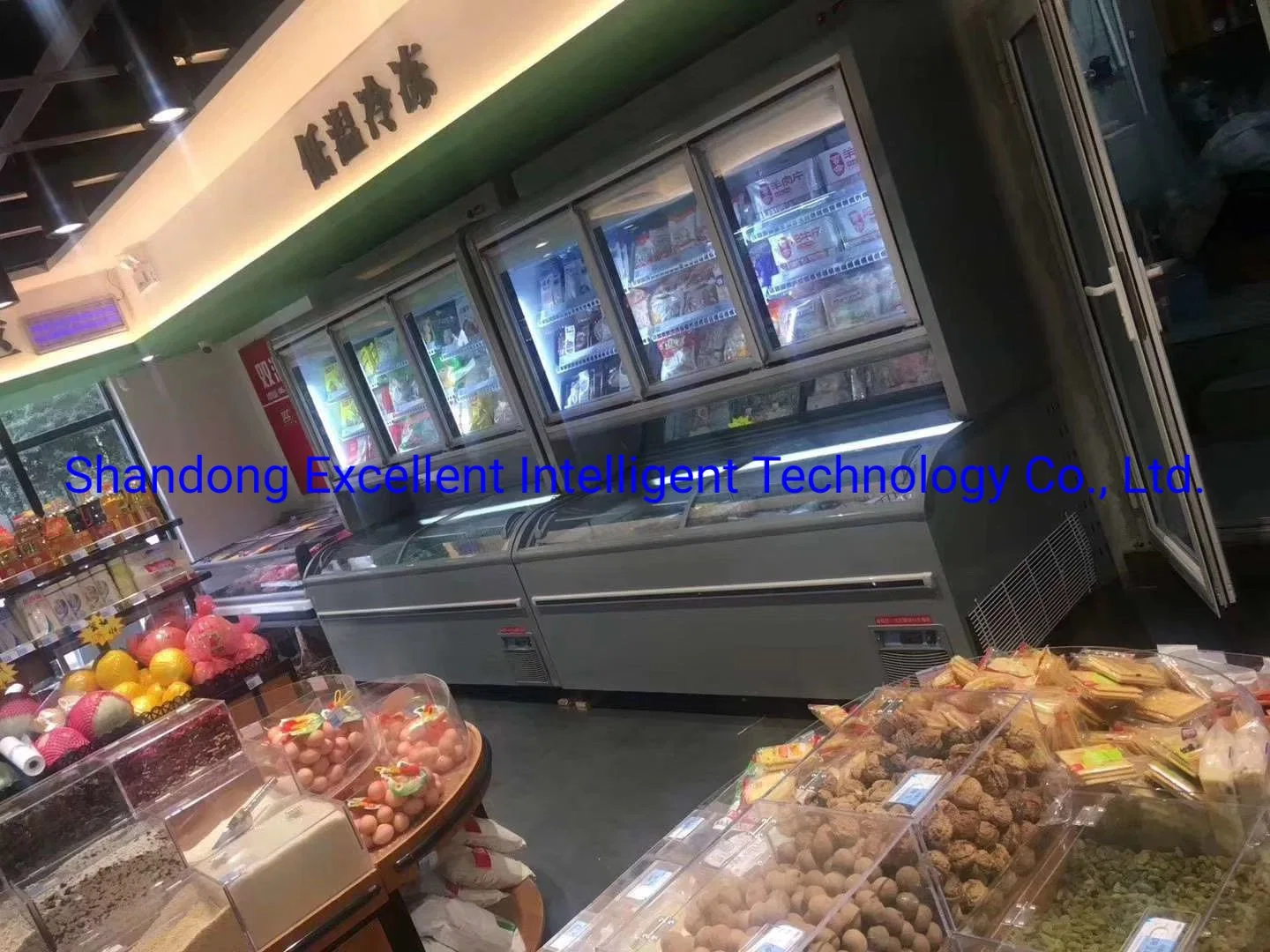 Commercial Refrigeration Overhead Combined Island Cabinet Plug-in Low Temperature Auto Defrost Glass Door Freezer