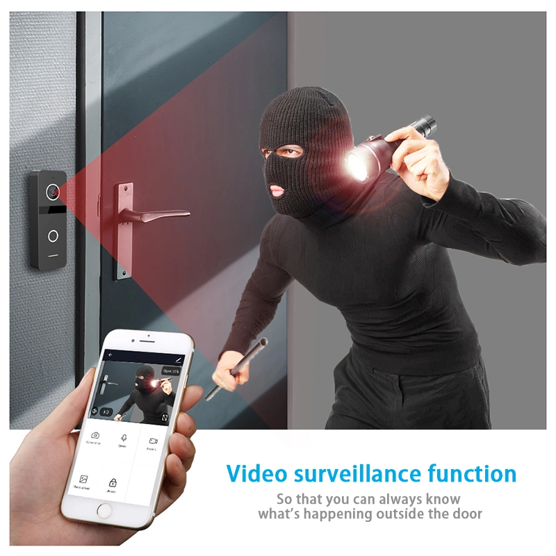 4 Wires 10.1" WiFi Home Security Video Doorphone Intecom Kit