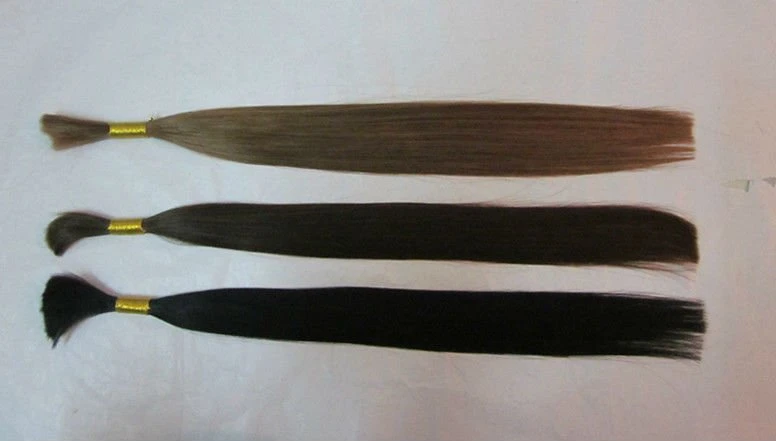 Wholesale/Supplier Price Cheap Natural Straight Bulk Human Hair for Braiding, 8A Grade Virgin Russian Human Hair Bulk