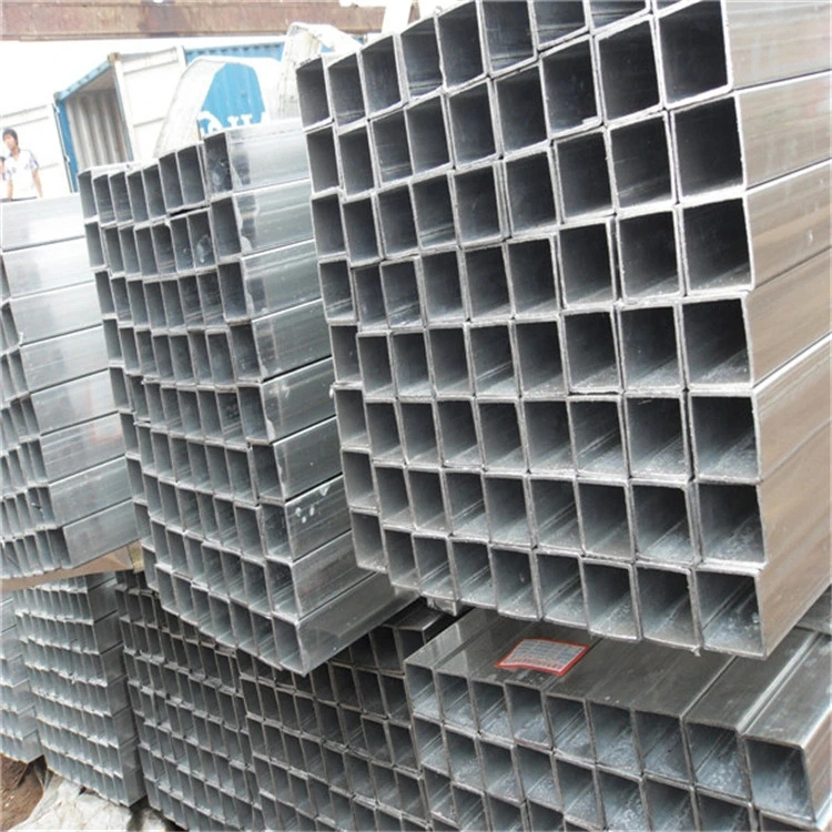 Tubo rectangular galvanizado previamente laminados en frío Plaza soldado / Tubo de acero rectangulares/metro/sección hueca