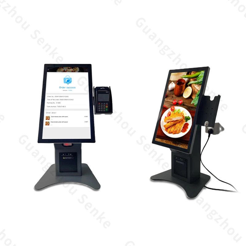 POS Machine Holder Food Order Capacitive Touch Screen Digital Desktop Payment Kiosk Self Ordering Terminal