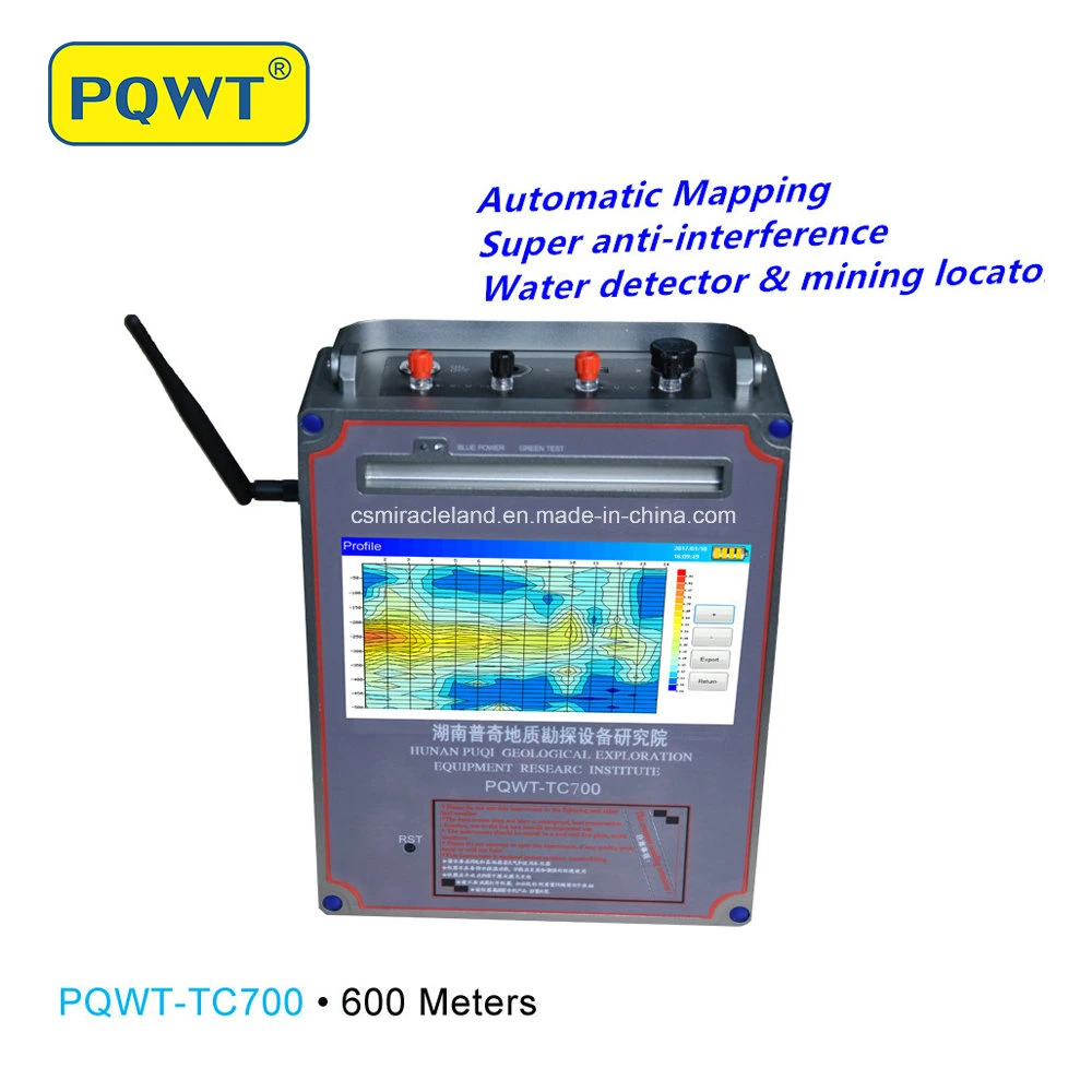 600m de profundidad multifunción portátil Detector de agua (PQWT-TC700).