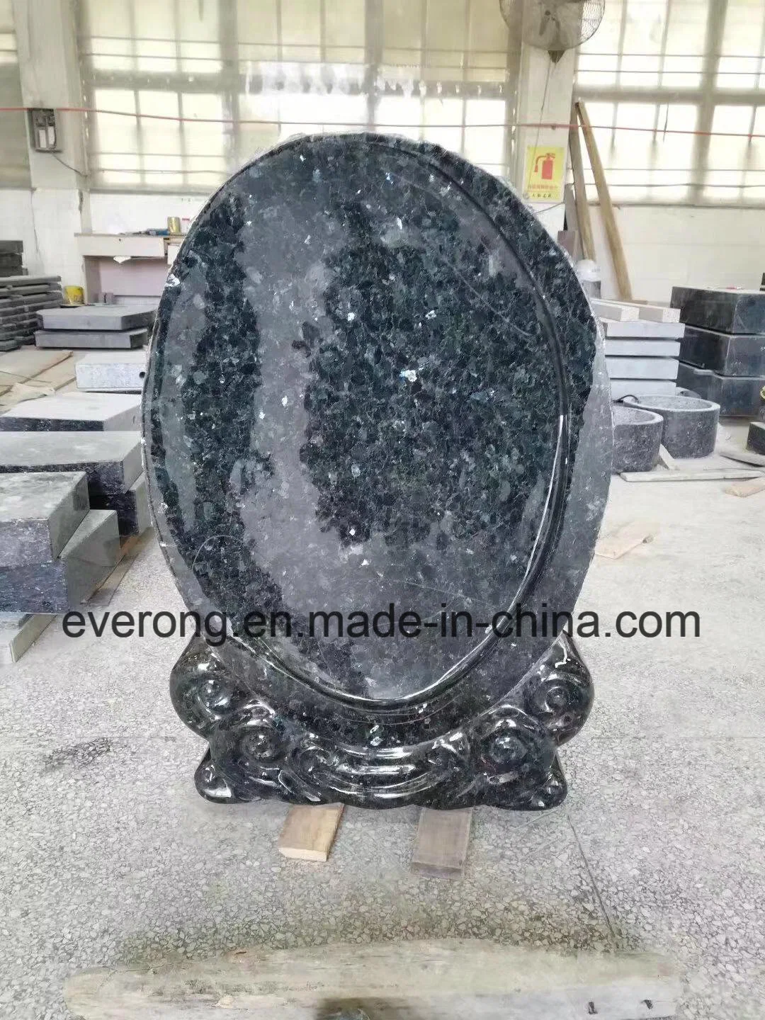 Granito Azul perla Memorial lápidas para venta al por mayor