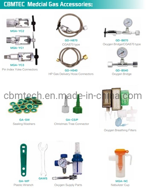 Accesorios de cobre para gases médicos Coppers