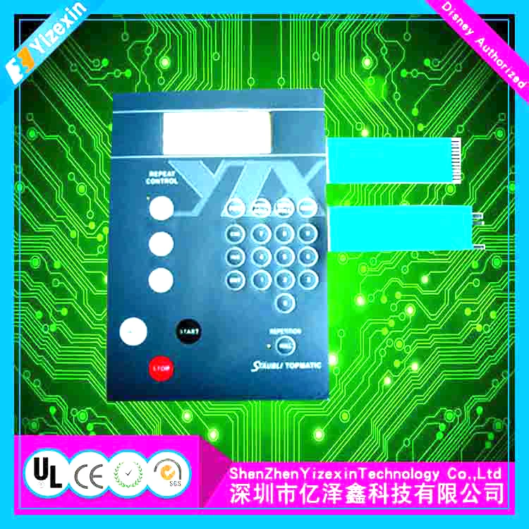 CNC System Equipment Membrane Switch with ISO14001 Touch Sensor Switch