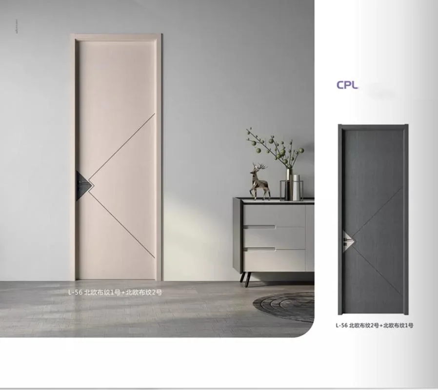 New Arrivals Nordic Fabric Series CPL Environmental Protection Fireproof Solid Wooden Door