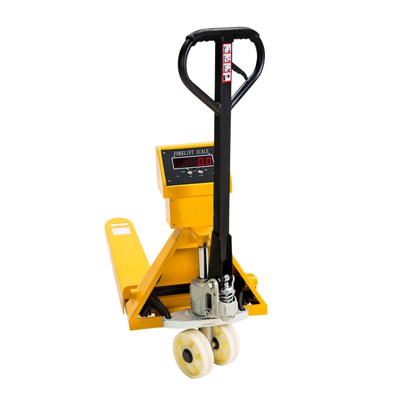 1150mm Fork Length 2ton Load Capacity Hand Pallet Truck with Scale