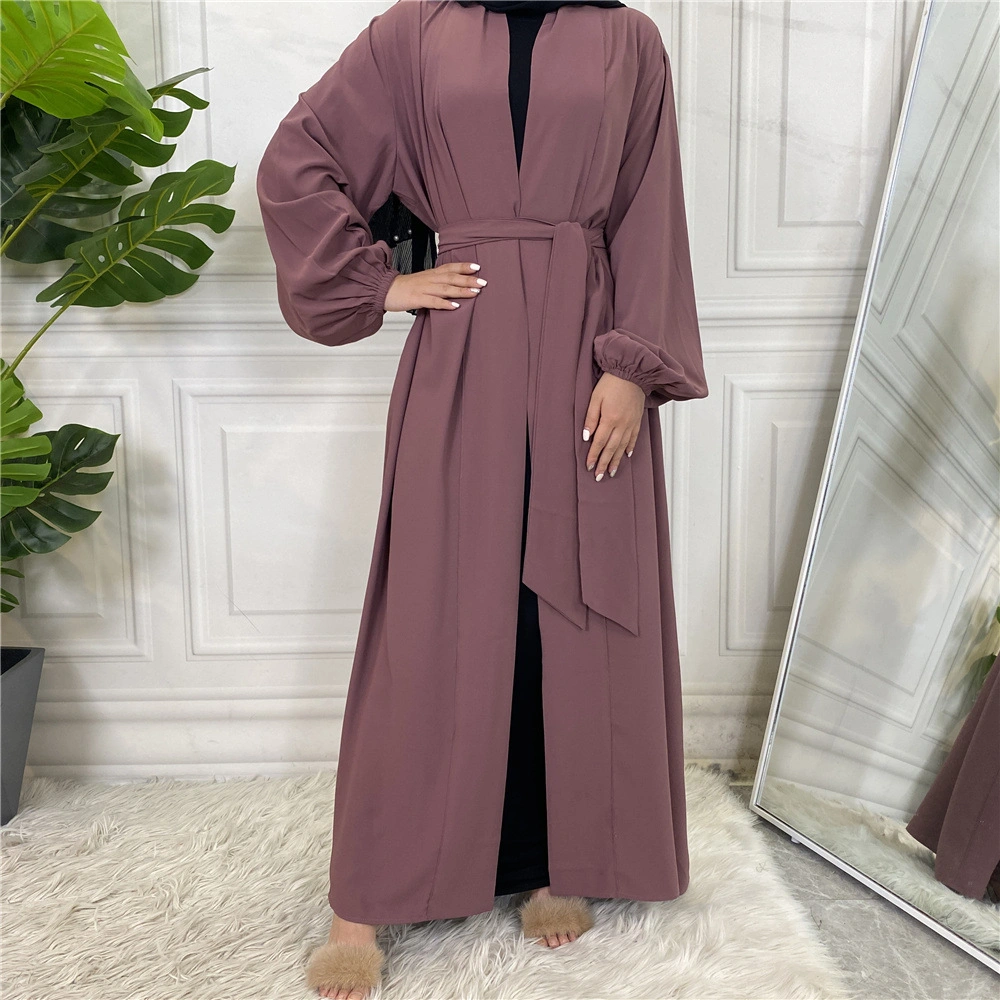 Middle East Dubai Pocket Lace up Cardigan Robe