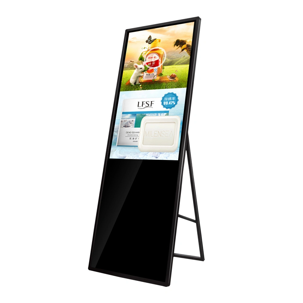 Android pantalla LCD de 65 pulgadas de Carteles de publicidad digital portátil de pantalla táctil de jugadores y muestra