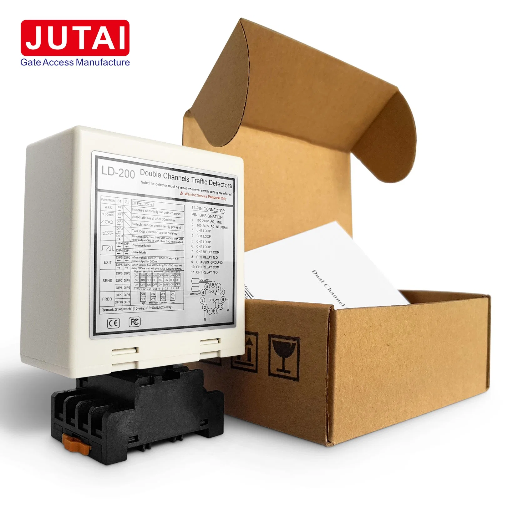 Sensores de tierra Detector de tráfico de bucle inductivo de vehículos DLD-M1H Control de señal Control automático magnético para el aparcamiento de puertas