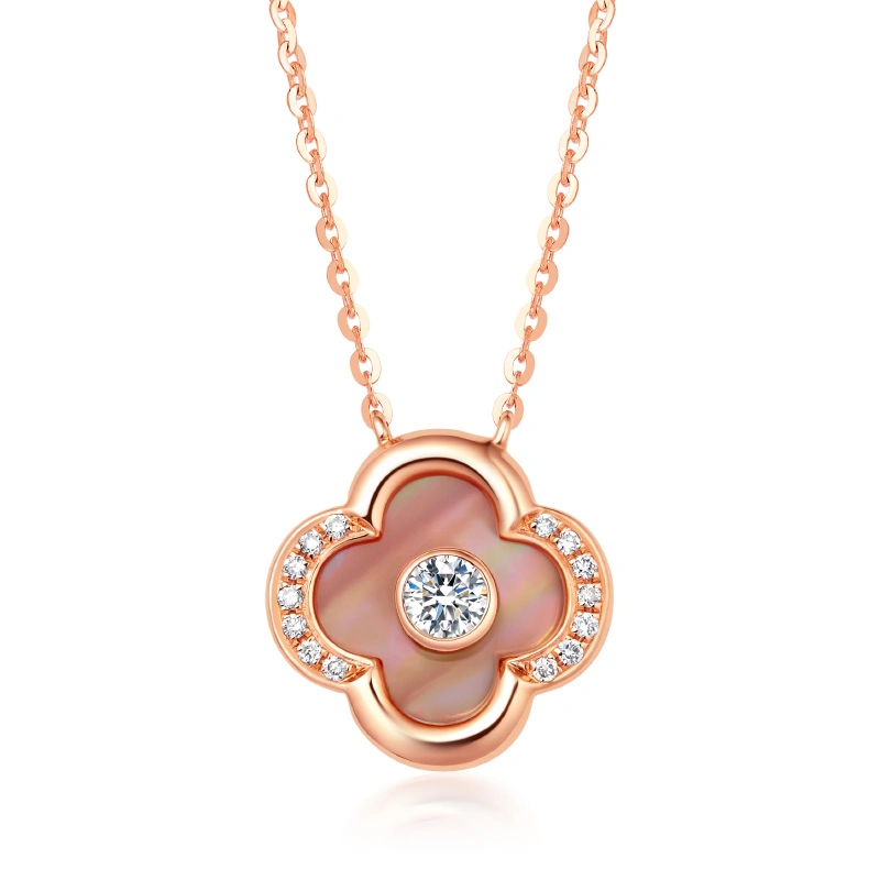 Ruyue Jewelry Lab Grown Diamond Igi/Gia Design Customize Rose Gold Platinum Necklace Ring Silver Jewelry Set fashion Accessory