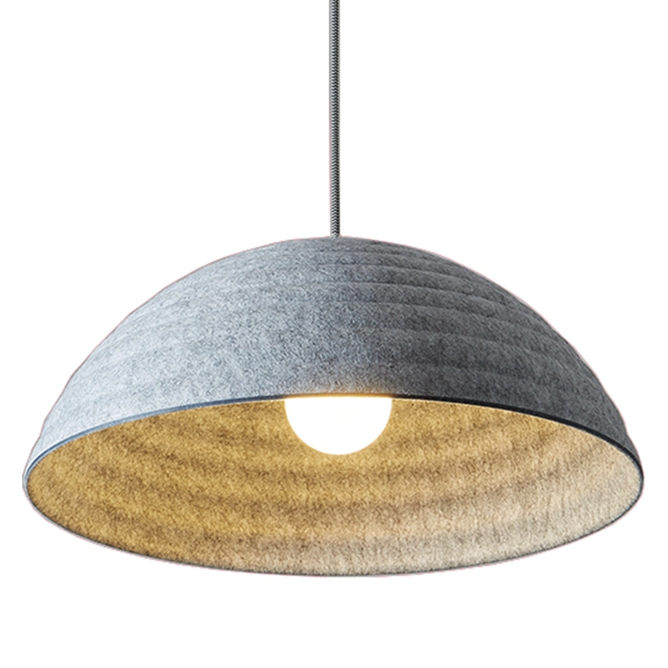 Lumière suspendue de lustre en plastique recyclé, lumière d'ampoule LED personnalisable, éclairage intérieur en feutre pour animaux, lampe acoustique moderne en tissu linéaire, éclairage de décoration d'intérieur pour la maison.