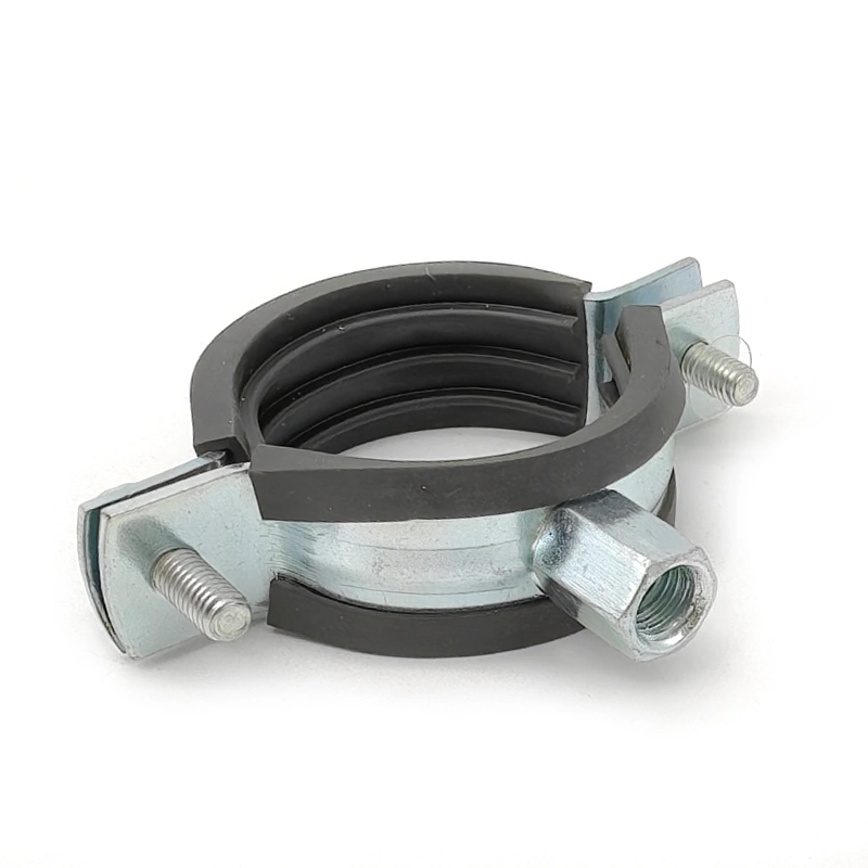 EPDM Pipe Clamp with Rubber Lined Split Two Screw