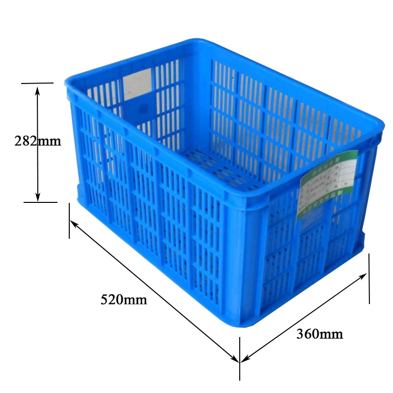 La caja de almacenamiento de plástico logística Busket plástico Caja de volumen de negocios para la casa moviendo