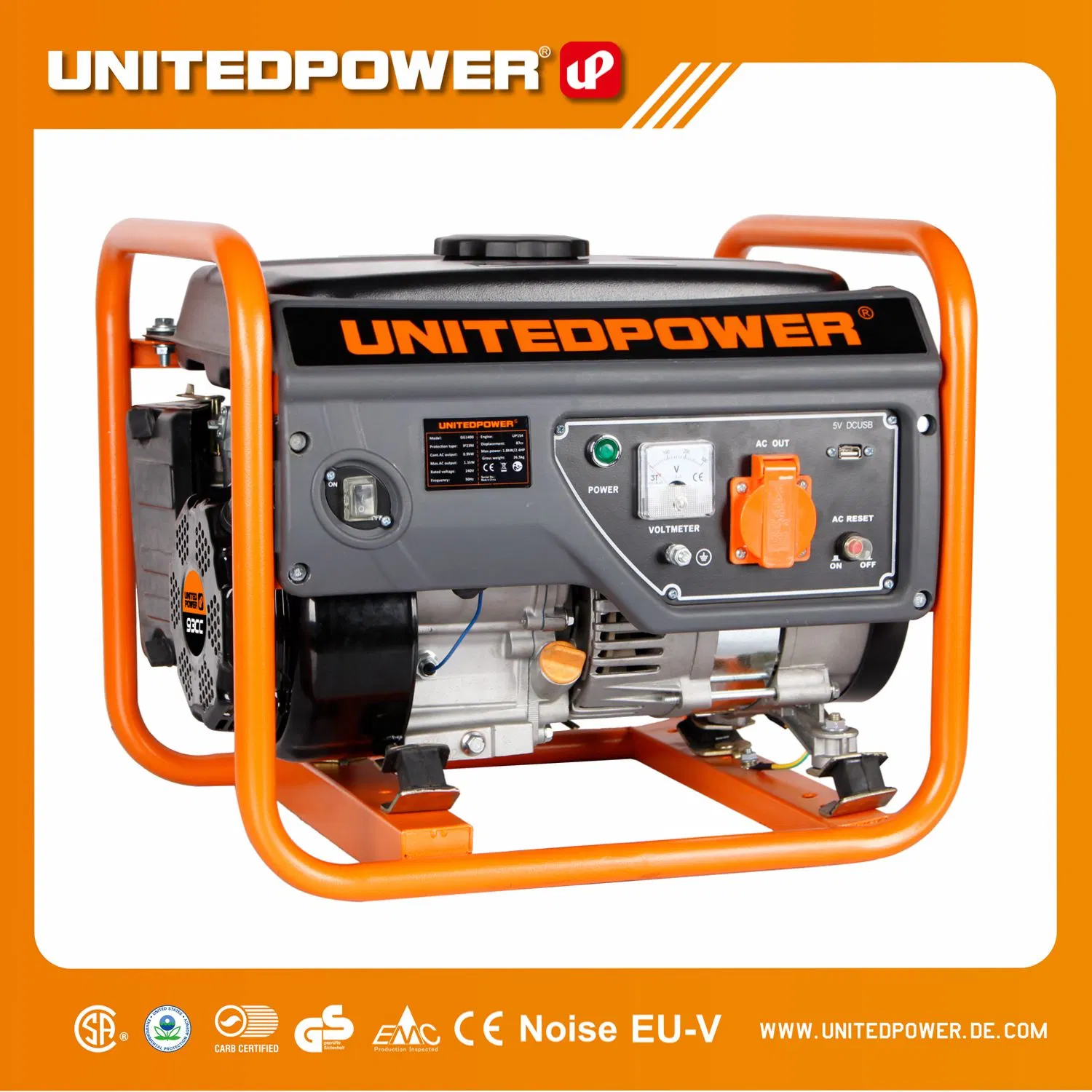 United Power 1kw/1.2kw Single Phase Portable Gas Generator (CE GS)