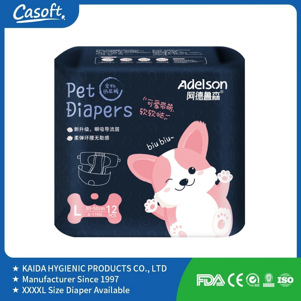 Wholesale/Supplier Disposable Super Absorbent Paper Wholesale/Supplier Comfortable Physiological Pet Diapers