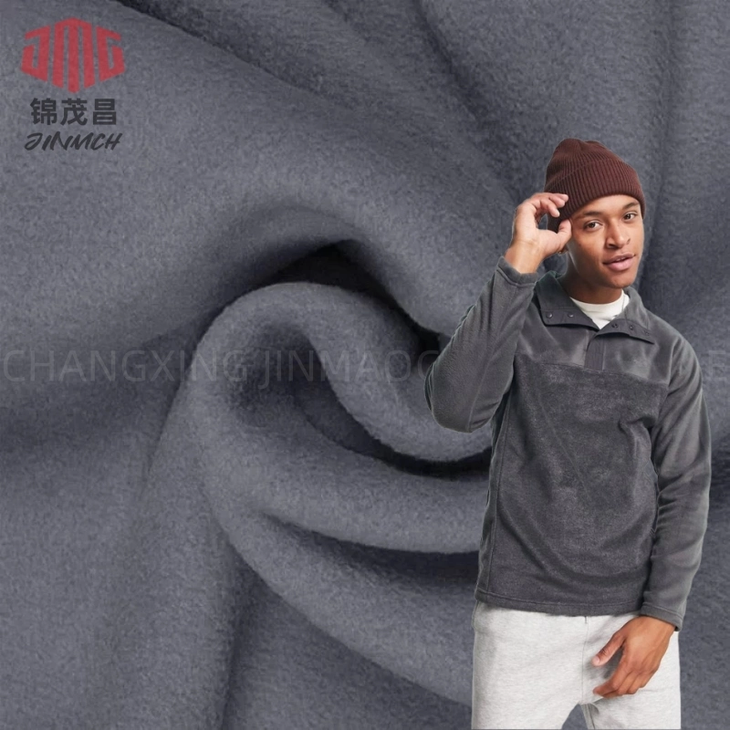 Factory Knitting Fabric 95% Polyester 5% Spandex High Elastic Polar Fleece 250GSM for Winter Jacket Coats Hoodies