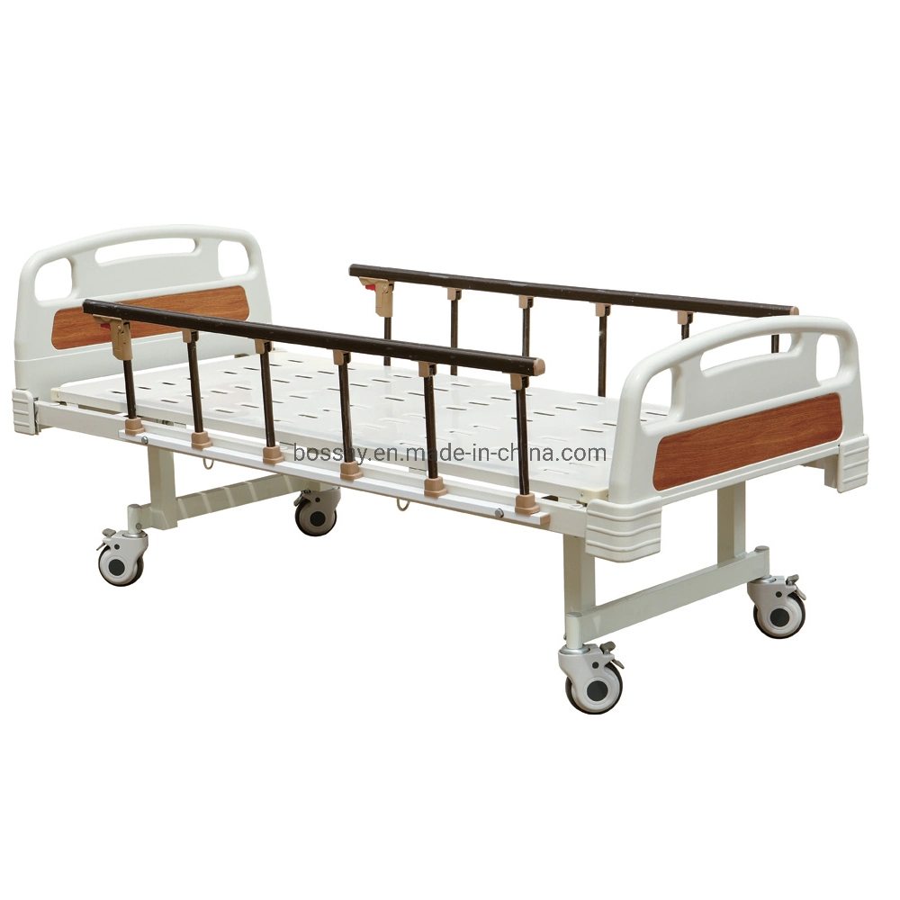 Cama plana de paciente Hospital Muebles médicos Manual ABS sin Corgs