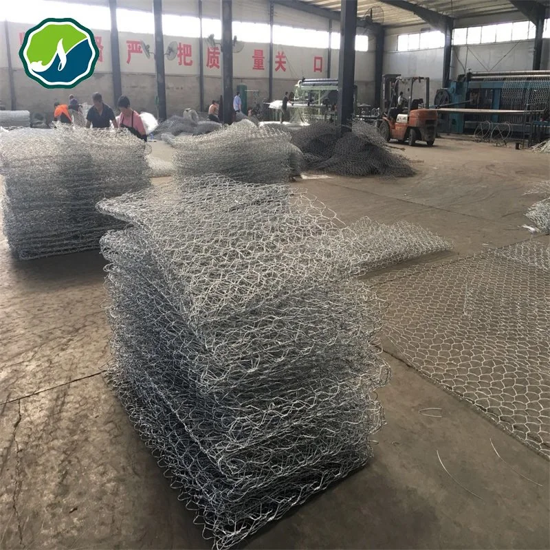 HDP fábrica de acero galvanizado recubierto de PVC Pet Cesta Gabion hexagonales de poliéster/Gabion Box de piedra