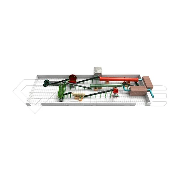 Gate 1-15t/H Neues Design, das Maschinenzusammenbau-Düngemittel-Produktionslinie herstellt