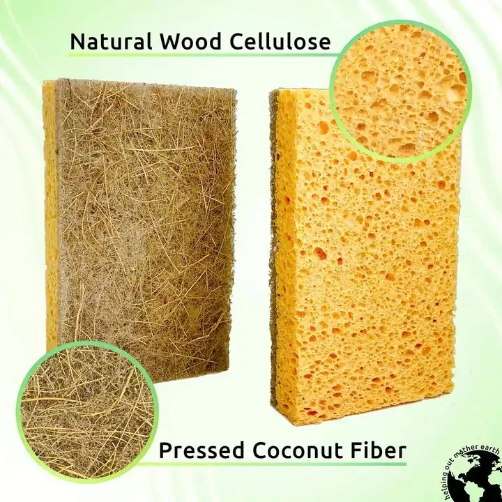 Eco Friendly Kitchen Sponge for Sustainable Living Biodegradable Plant Based Cleaning Dish Sponge Natural Sponge