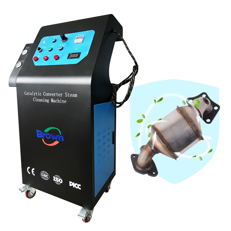 Brown Car Care & Cleanings Maintenance Garage Machines Wash Truck Catalytic Converter Stream Cleaning Machine