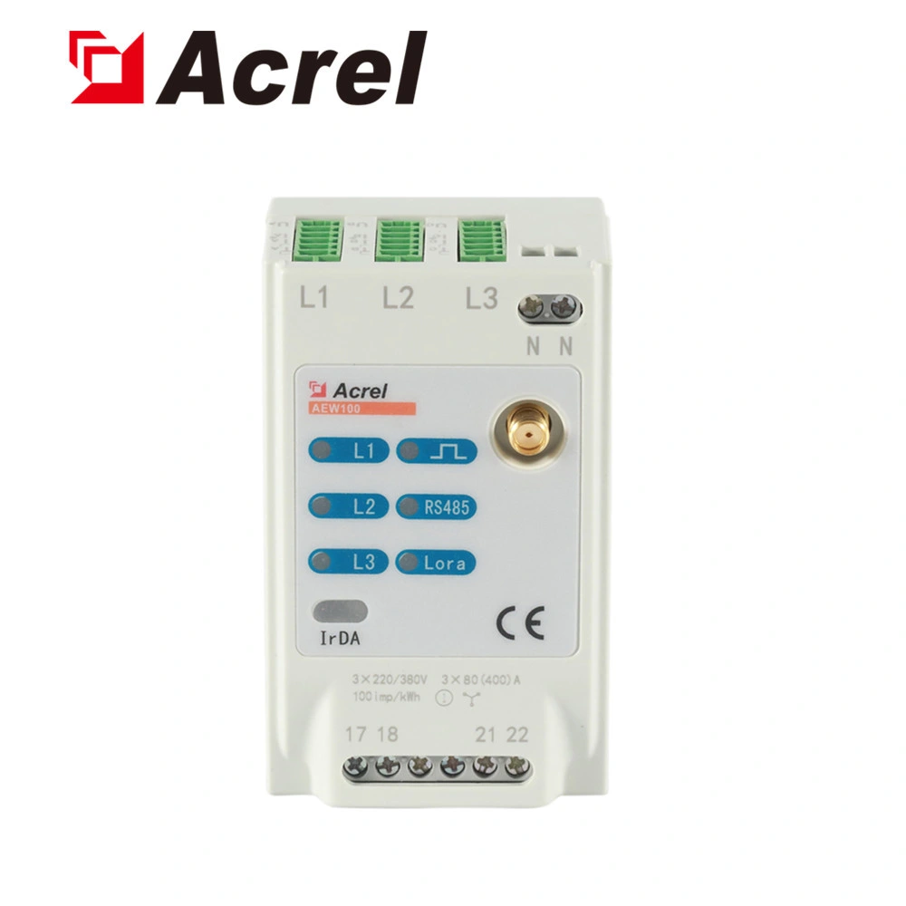 Acrel Aew100-D36 Three Phase Four Wire DIN Rail Wireless Internet of Things Iot Energy Meter with Lora 470MHz