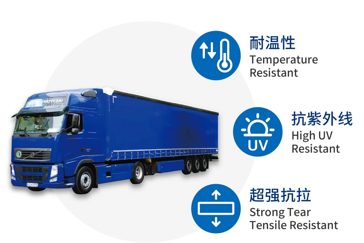 Sijia Factory Vente directe bâche PVC laminée anti-UV pour camion Couvercle