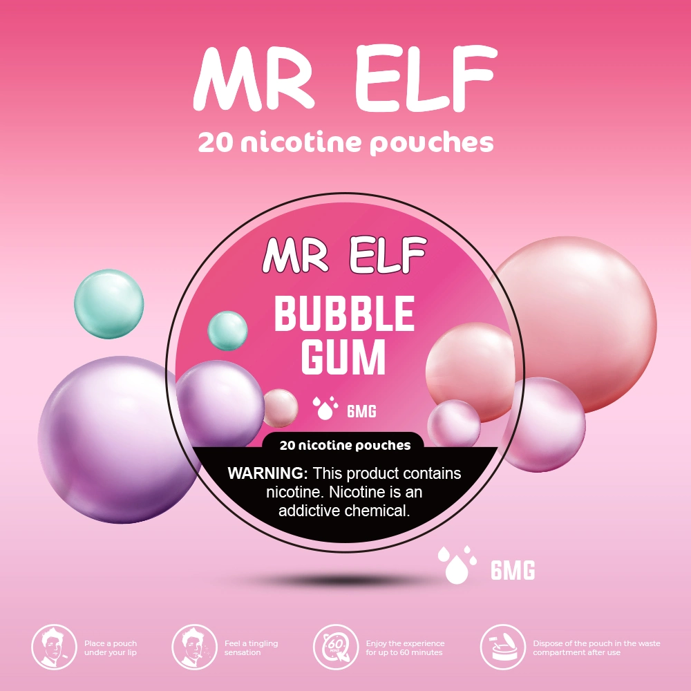 Mr Elf Nicotine Pouches Snus Smokeless Cigarette with Synthetic Nicotine Original Factory Wholesale/Supplier Vapes Vs Zyn Egp on Velo