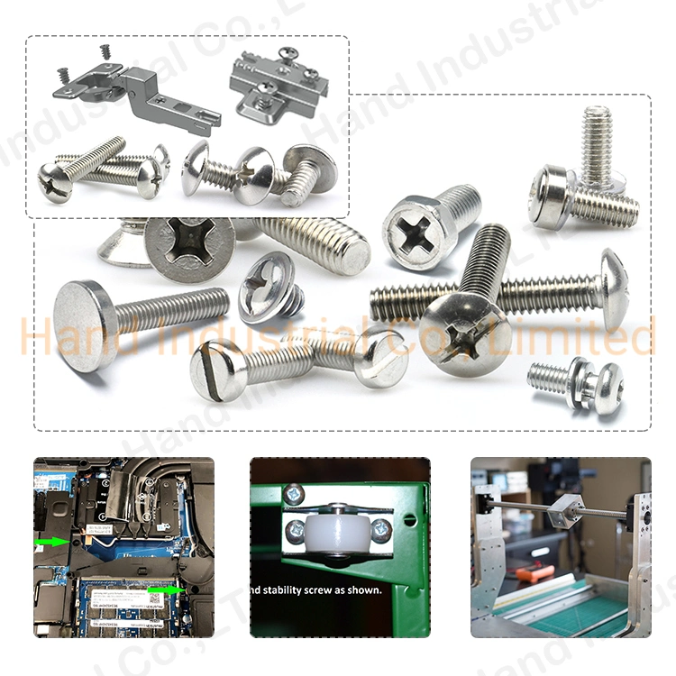 China de fábrica de tamaño estándar de hardware directa fijaciones arandelas y tuercas de fijación de tornillos hexagonales