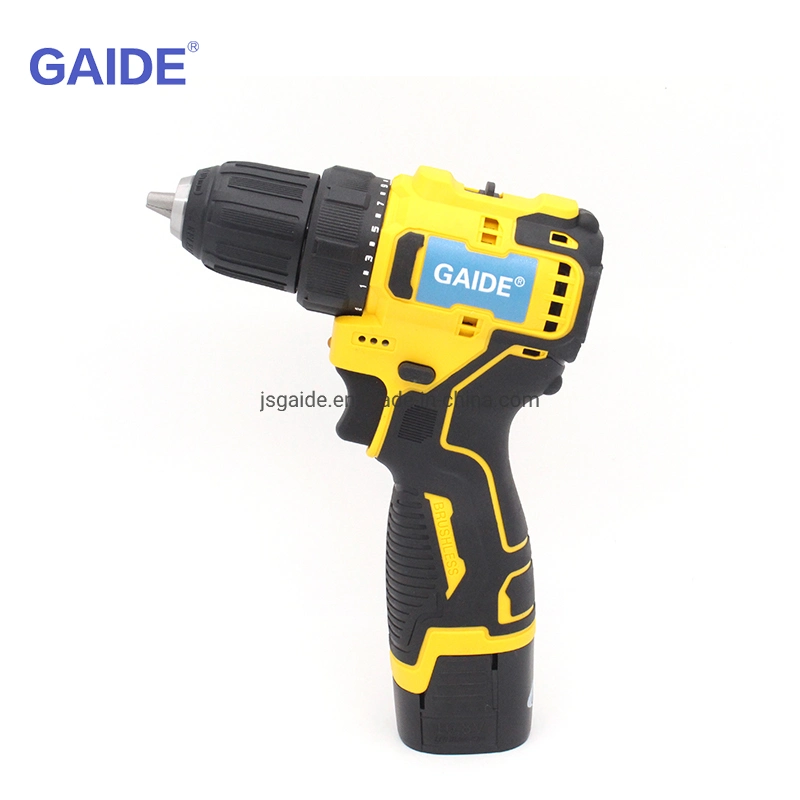 Gaide Petite Perceuse Sans Fil 18V Perceuse Sans Fil Bois ou Acier Moteur sans Balais avec Batterie au Lithium