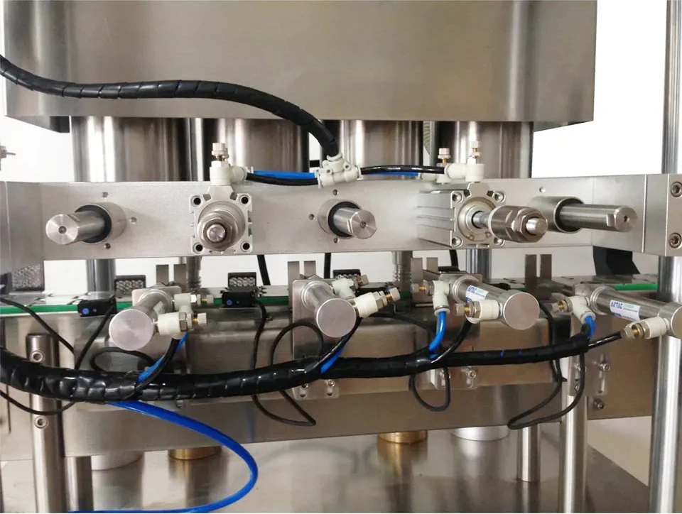 Automatic Twist-off Cap Lid Vacuum Capping Sealing Machine with Cap Lifting Feeding Machine