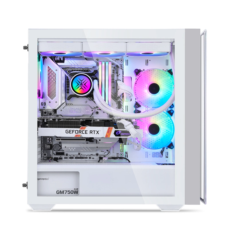 Segotep Gank 360-RGB Full-Tower eATX White Desktop Gaming-PC Fall