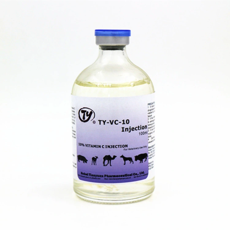 Vitamin C Injection 10% Nutritional Medicine Veterinary Drugs for Animal Livestock Cattle Sheep Horse Pig Dog Cat