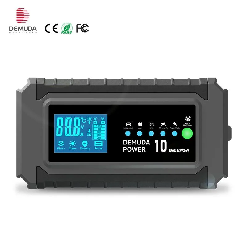 Fumosi Pulse Repair Battery Charger Intelligent Vehicle Motorcycle Auto12V 24V 10A Car Battery Charger for Lead Acid Battery