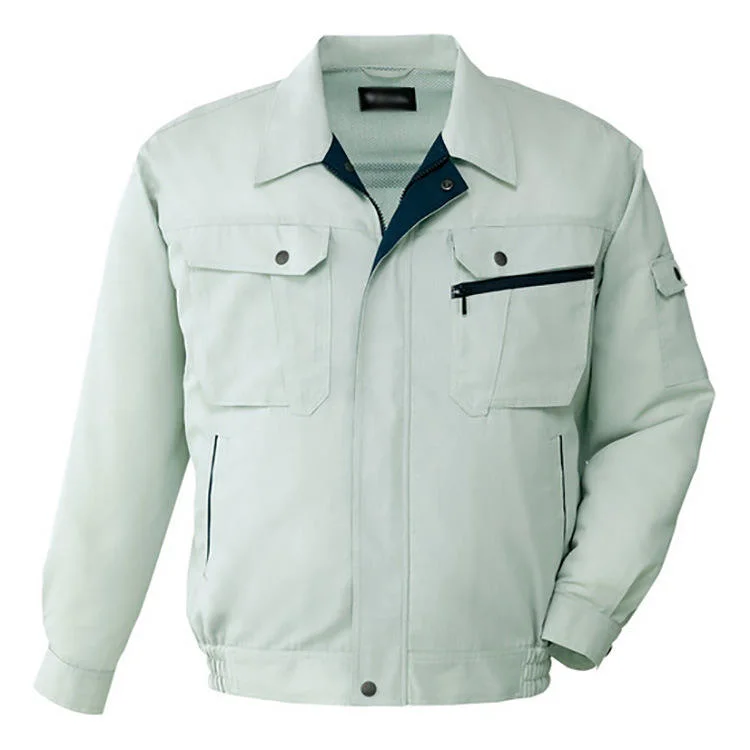 Wholesale Custom Logo Factory Safety Work Uniform Long Sleeve Unisex Jacket Mechanic Clothes Auto Repair Construction Workwear