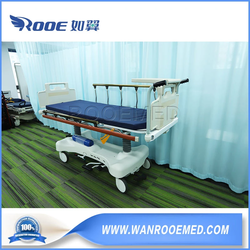 Multi-Function Hydraulic Hospital Patient Transfer Trolley Bed Stretcher for Emergency Room, ICU