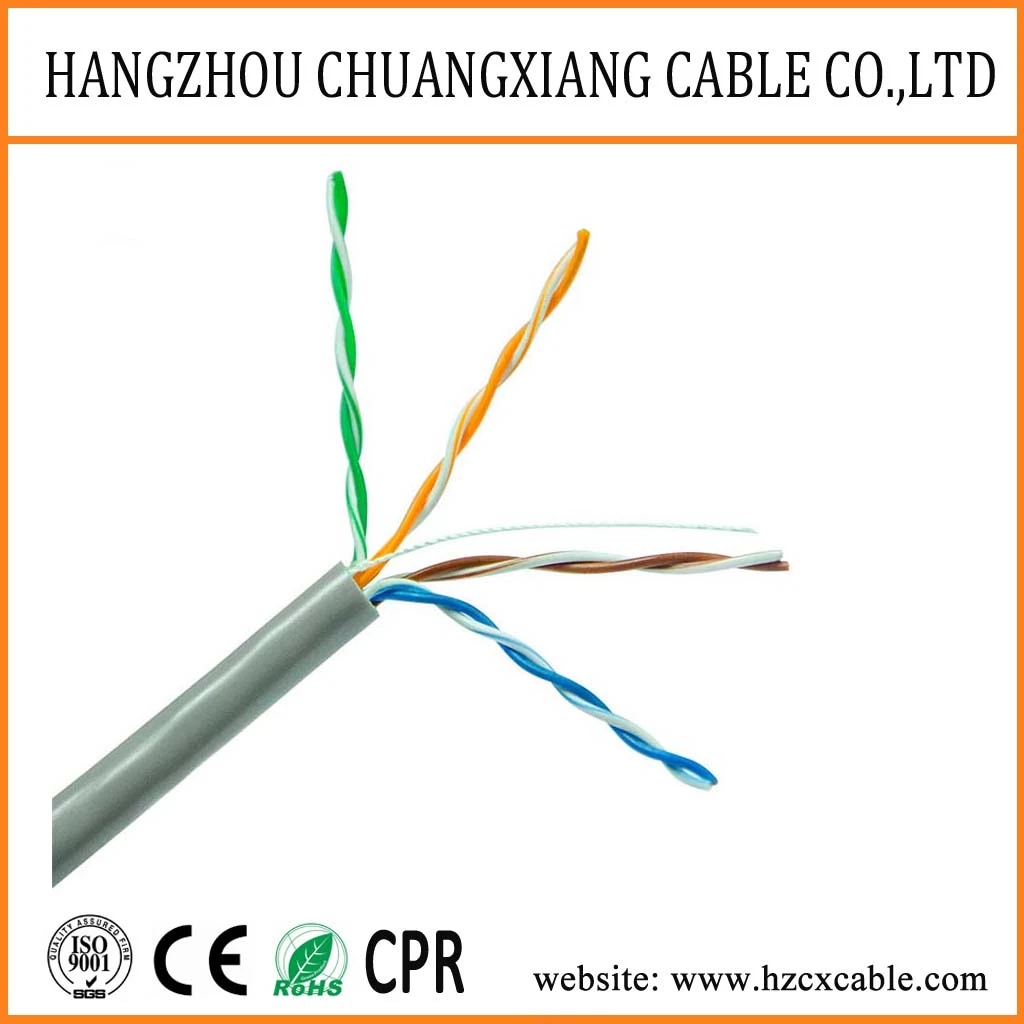 LAN Cable UTP Cat5e 24AWG PVC Jacket Power Cable Copper Wire Cu/Bc/CCA Network Cable Copper Cable Computer Cable