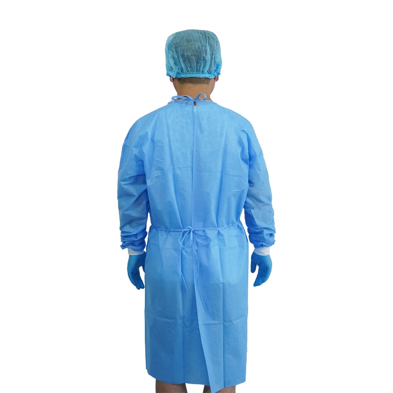 FDA CE Approved Hospital Disposable Medical Surgical PP SMS Isolation Gown