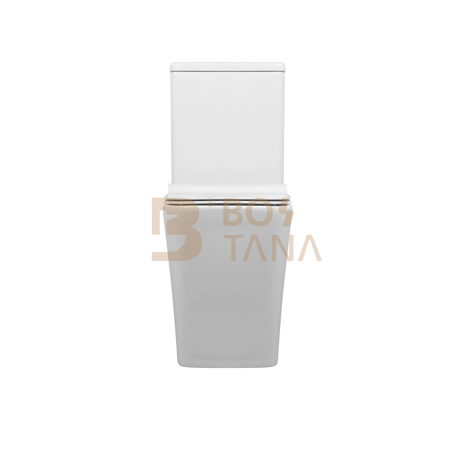 Closet Bathroom Sanitary Ware Two Piece Rimless Watermark Ceramic Toilet with Slim Cover Seat Wc