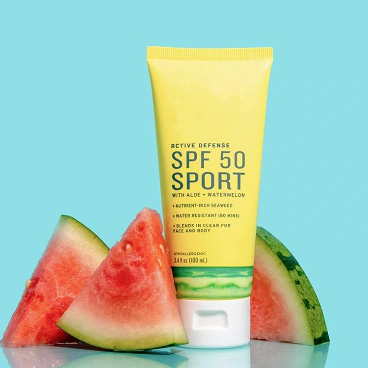 OEM Custom Vega Watermelon Active Defense SPF 50 Sport crème solaire