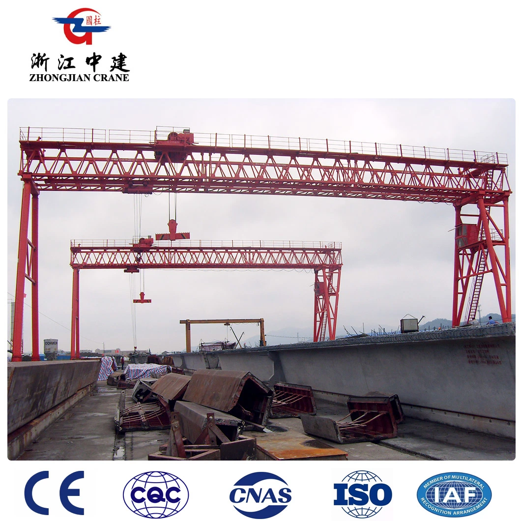 10t~300t DIN Standard Double Girder Gantry Crane with Open Winch