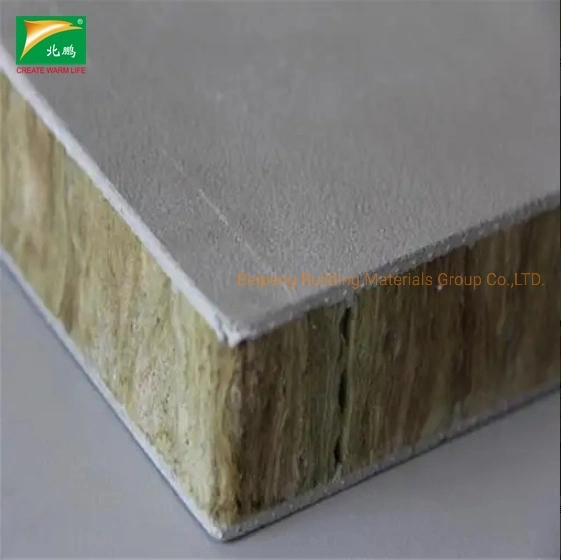 Beipeng Insulated Shed Standing Seam Roofing Floor Cement Rock Wool Sandwich Board