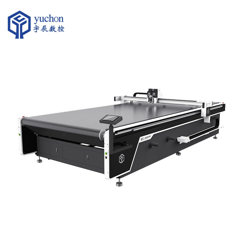 آلة قطع النسيج المصنوع من النسيج Yuchon CNC بواسطة سكين دوارة