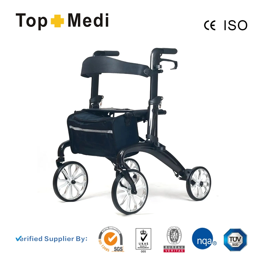 Léger Rollator 4 roues avec siège Walker pour adultes