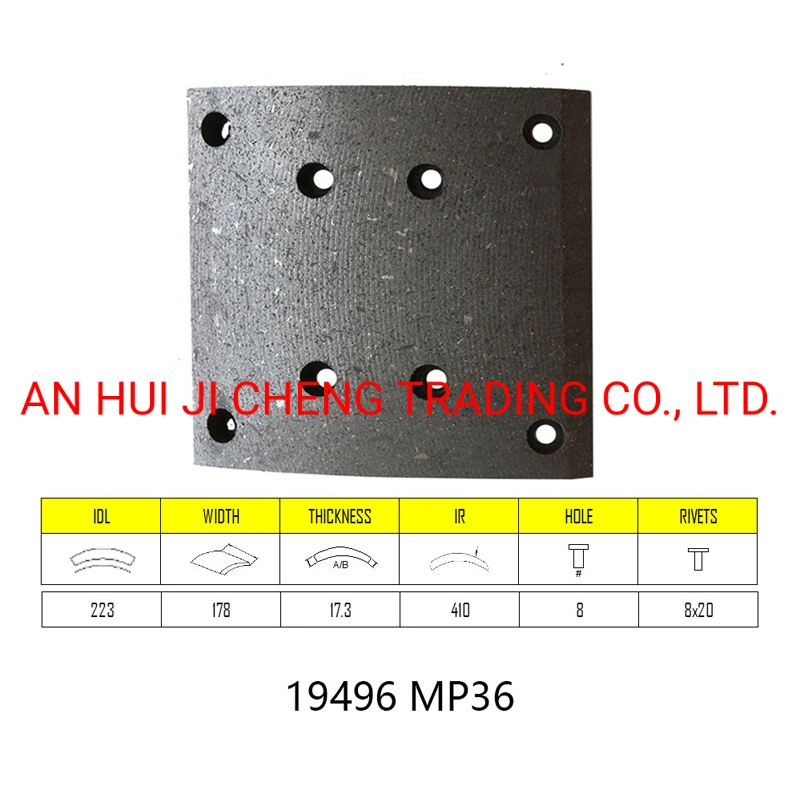 High quality/High cost performance Brake Lining 19496 for Benz /Daf /Steyr