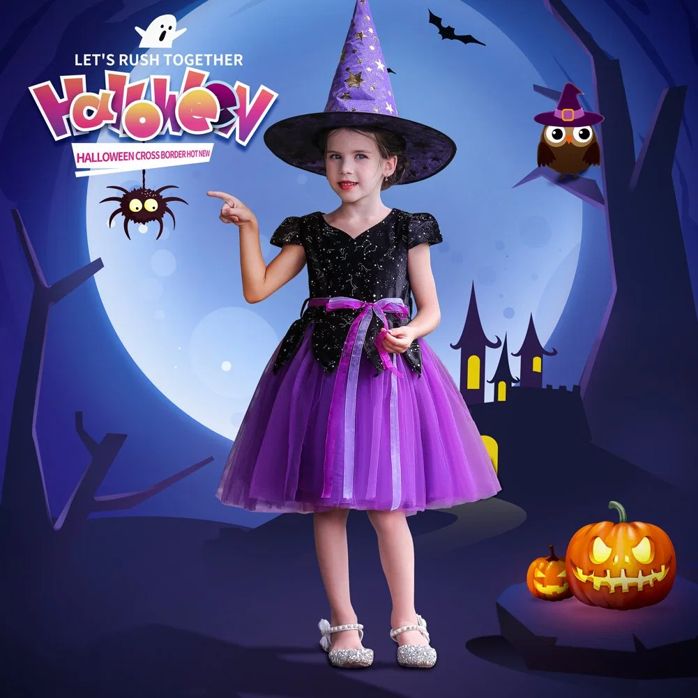 Halloween Mode Kleidung Baumwolle Komfort Kinder Designer Kleidung Lovely Baby Kittel Design Mädchen Kleider