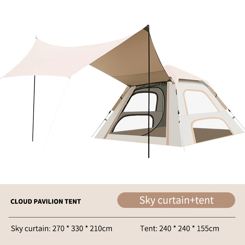 Beach Outdoor Multi Person 5-8 Persons Family Hiking Sun Shelter Custom Easy to Carry Pop up Tents Camping Outdoor