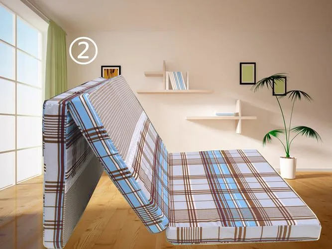 Le matelas à trois plis peut être plié pour détendre le matelas de plancher Matériaux de remplissage écologiques